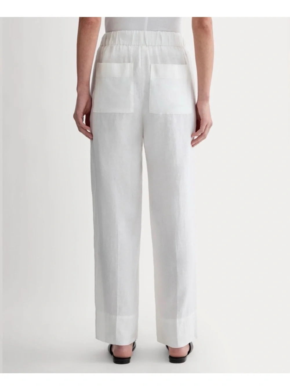 Everlane Easy pant white linen pull On wide leg